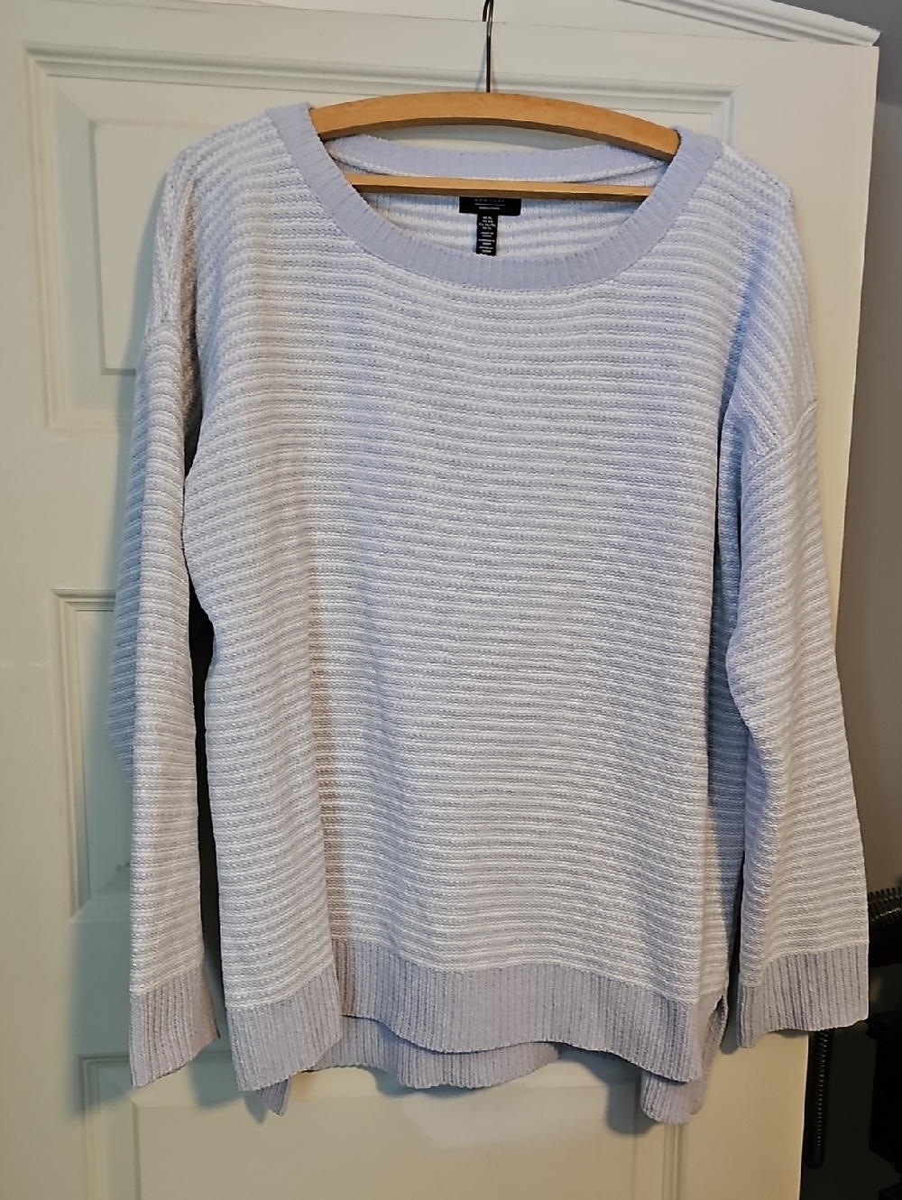 Jones New York Lavender Chenille Crewneck Sweater